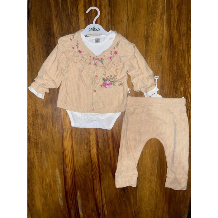 petite ateiler 3-12 aylık üçlü takım bej