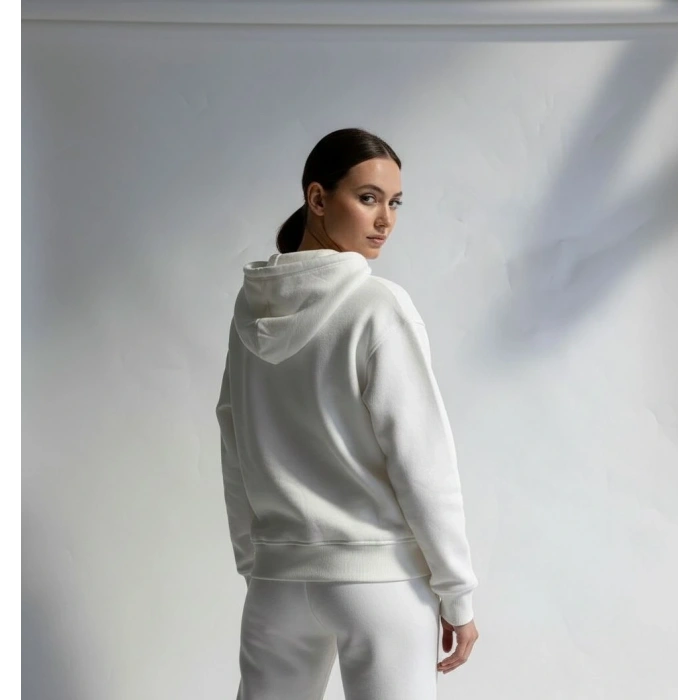 petite ateiler 3 iplik şardonlu kapşonlu hoodie frm beyaz p510437