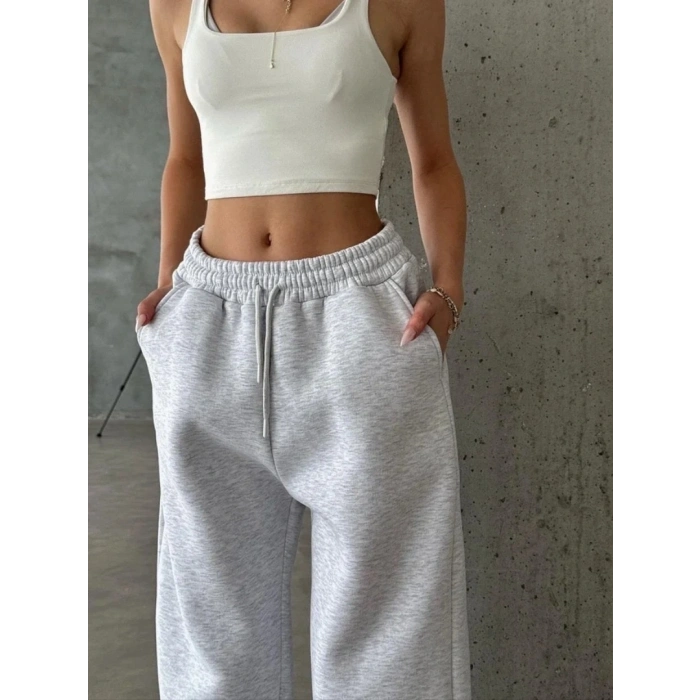 petite ateiler 3 iplik şardonlu oversize eşofman gri