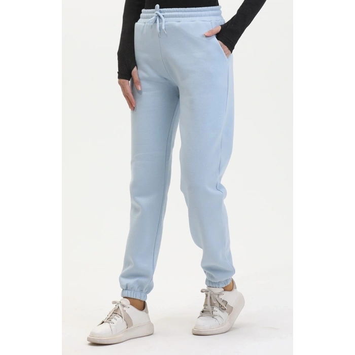 petite ateiler 3 iplik şardonlu paça lastikli eşofman bebe mavi is001