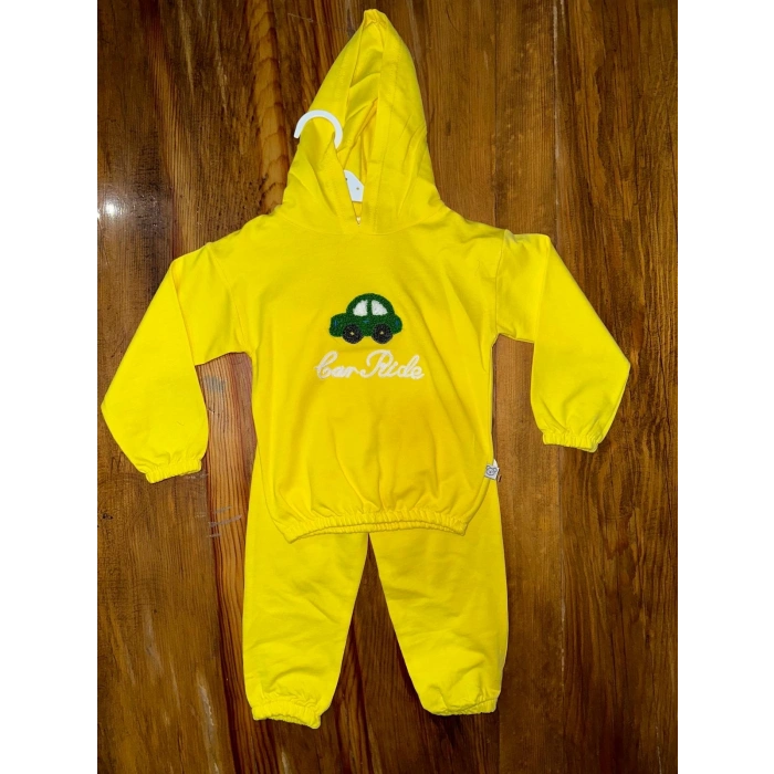 petite ateiler 6-24 aylık araba baskılı takım sarı