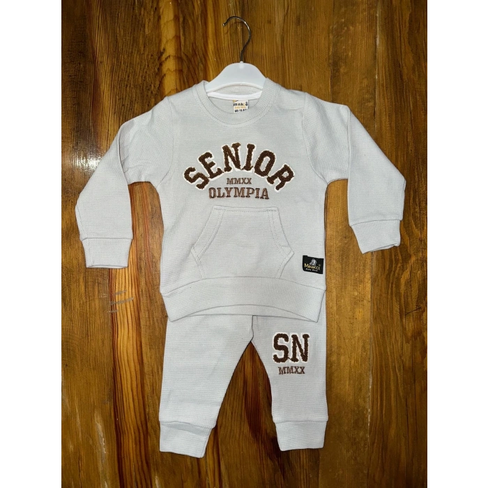 petite ateiler 6-24 aylık kanguru cep senıor takım gri