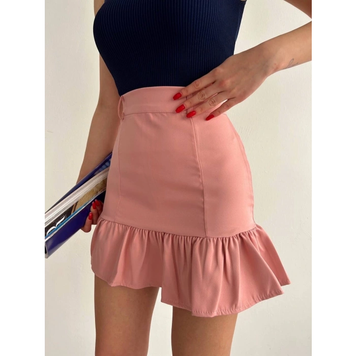 petite ateiler Altı fırfırlı etek pudra s24817