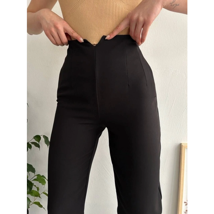 petite ateiler Atlas fletolu pantolon siyah