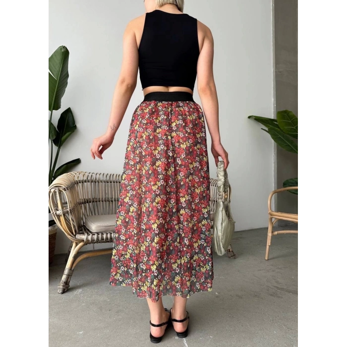 petite ateiler Baskılı astarlı uzun etek