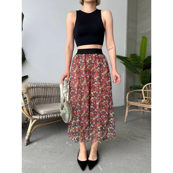 petite ateiler Baskılı astarlı uzun etek