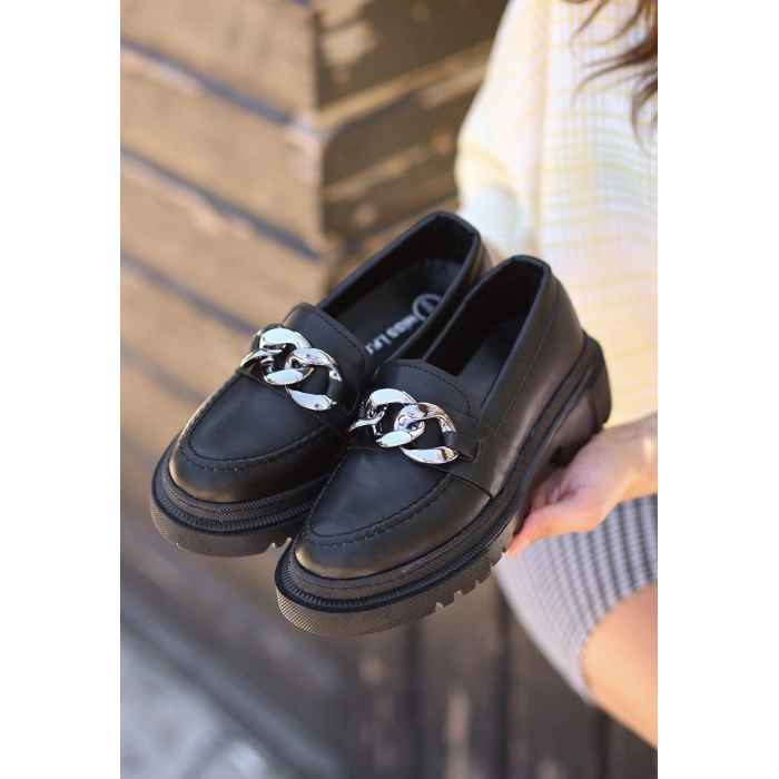 petite ateiler Biga Siyah Cilt  Ayakkabı