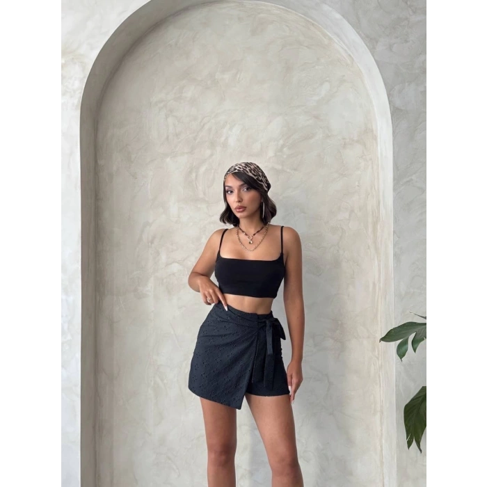 petite ateiler Brodeli şort etek s255075