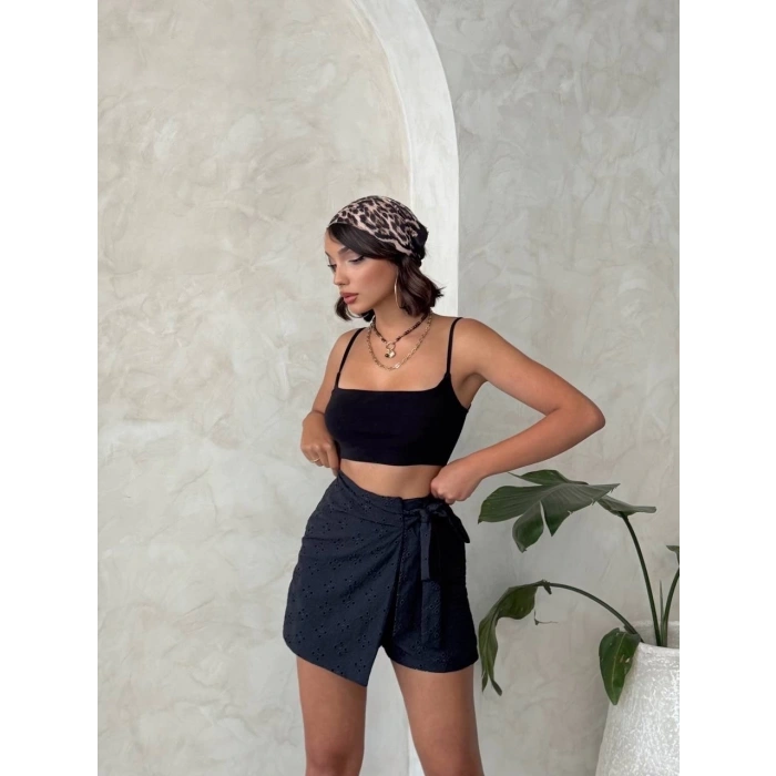 petite ateiler Brodeli şort etek s255075