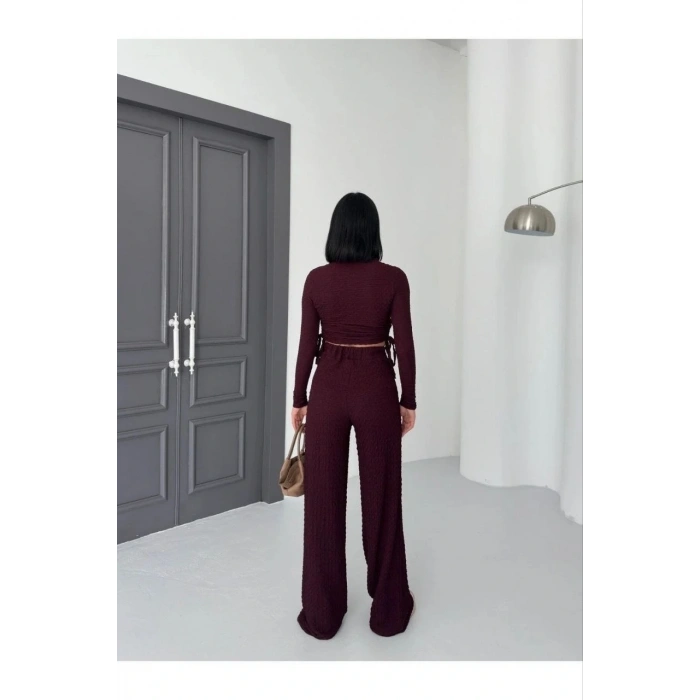 petite ateiler Bubble alt üst takım bordo pt510446