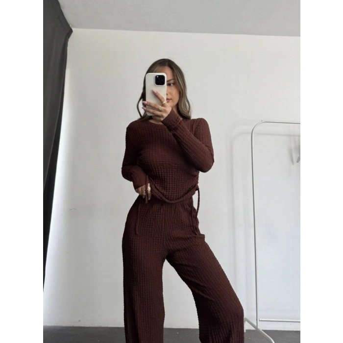 petite ateiler Bubble alt üst takım kahve pt510446