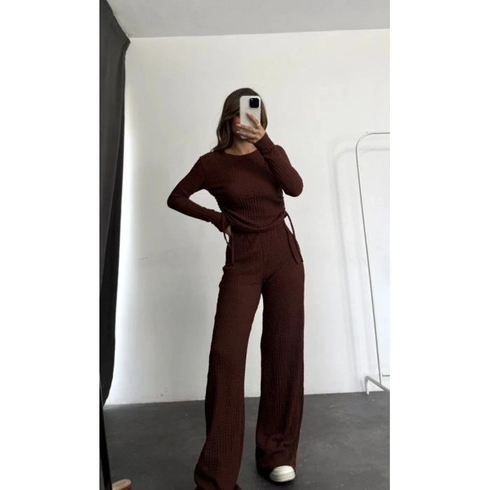 petite ateiler Bubble alt üst takım kahve pt510446