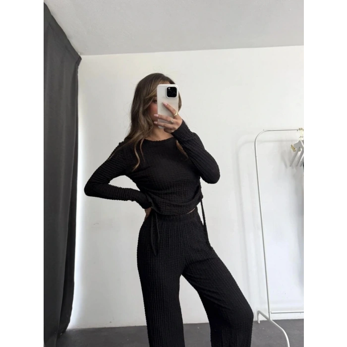 petite ateiler Bubble alt üst takım siyah pt510446