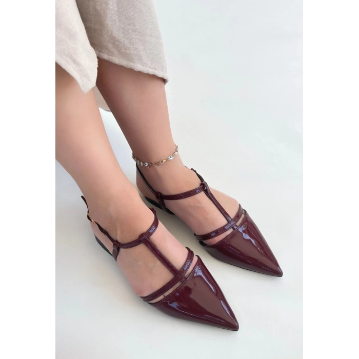 petite ateiler Canca Bordo Rugan Babet Ayakkabı