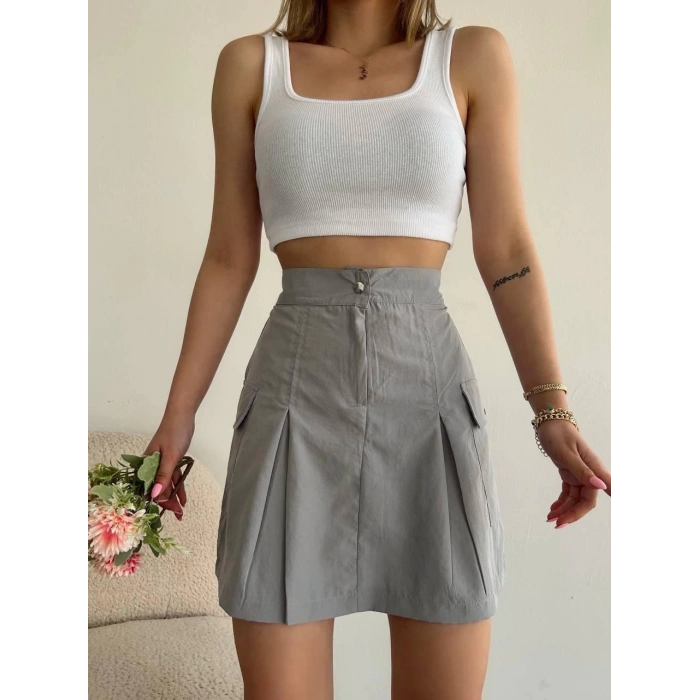 petite ateiler Cepli paraşüt etek s241021