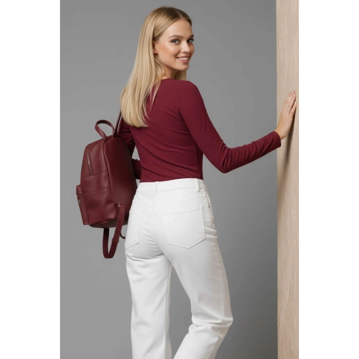 petite ateiler Çıtçıt Detaylı Bluz Bordo T4343