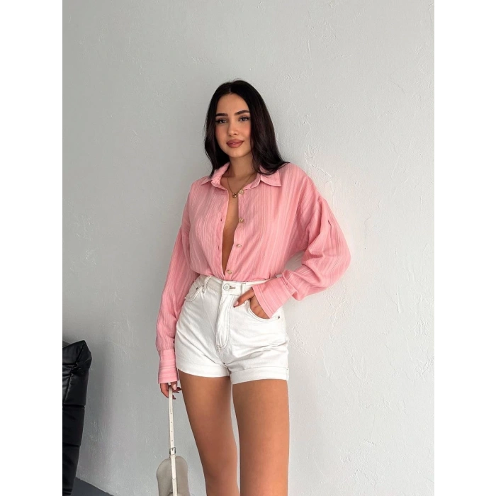 petite ateiler Çizgili oversize gömlek