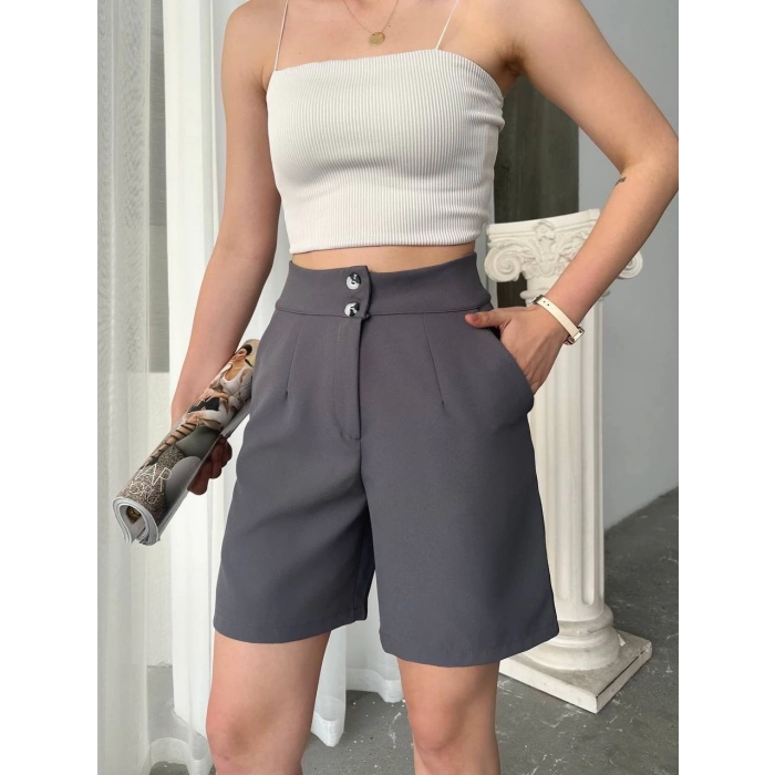 petite ateiler Double çift düğmeli şort