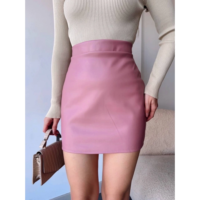 petite ateiler Düz deri etek pudra h24468