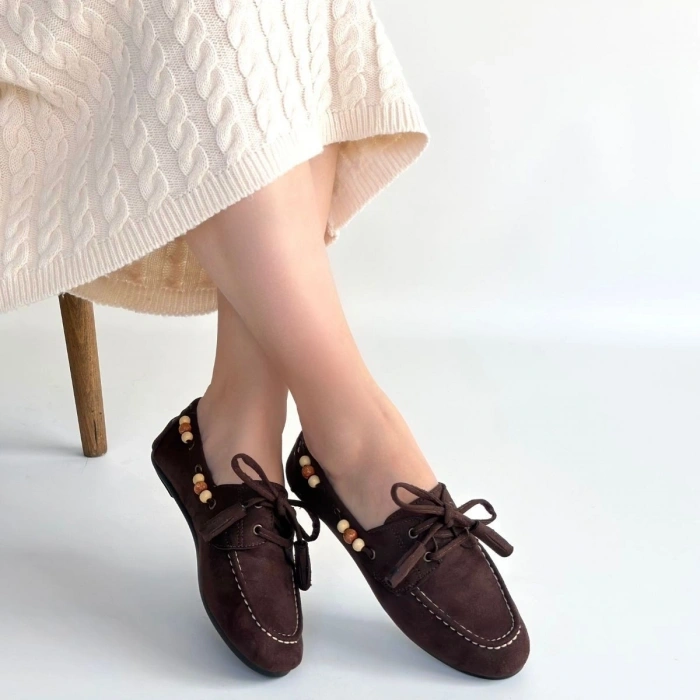 petite ateiler Elora Kahve Süet Babet