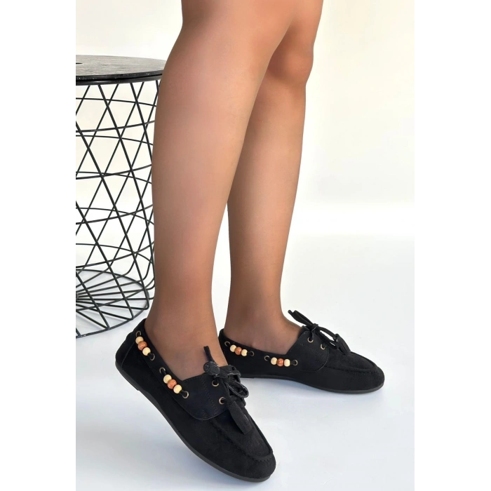 petite ateiler Elora Siyah Süet Babet