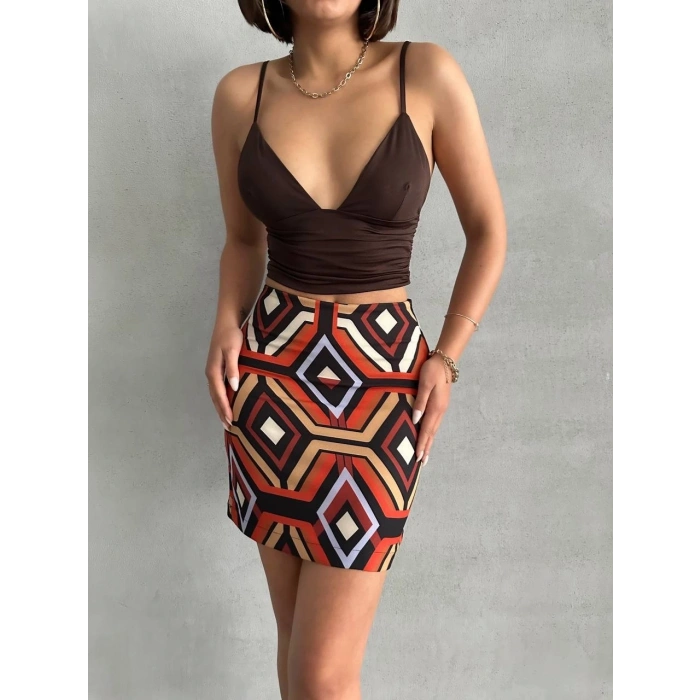 petite ateiler Etnik desen etek s25470