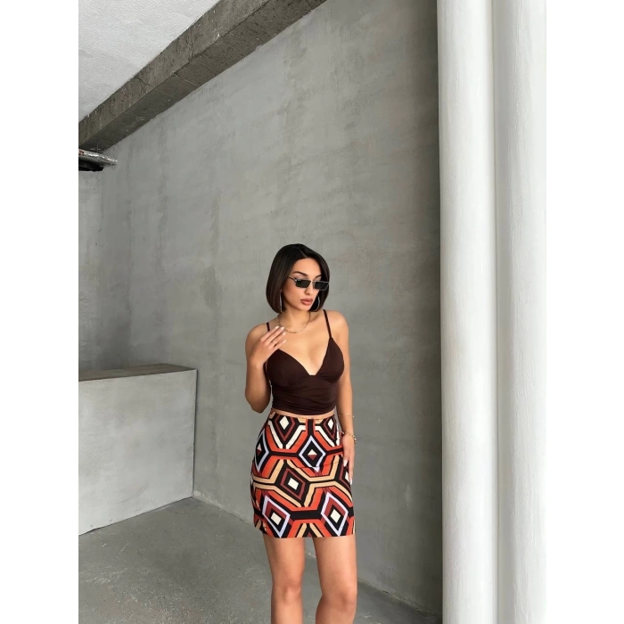 petite ateiler Etnik desen etek s25470