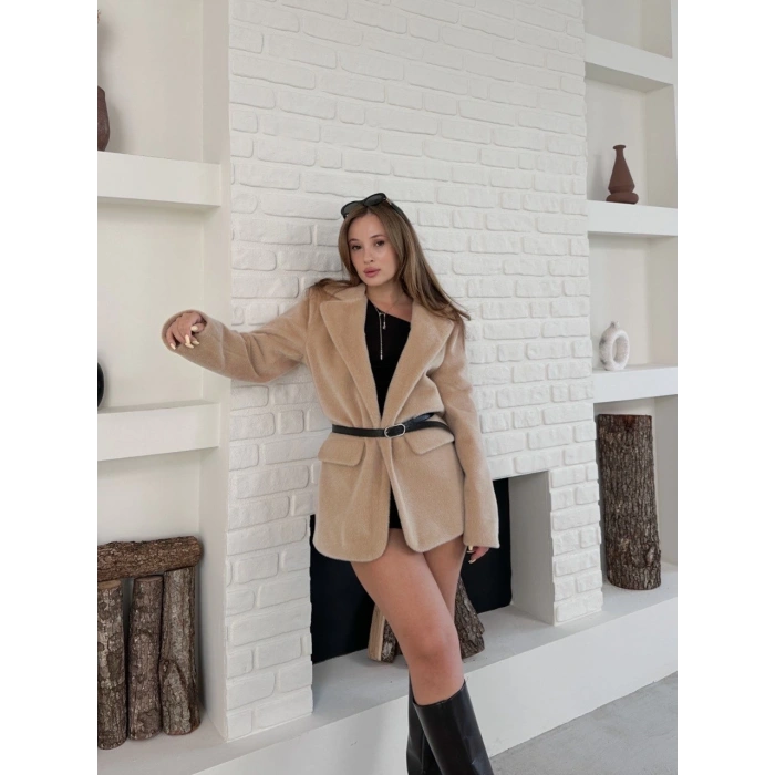 petite ateiler Fok ceket premıum kalite bej st255860