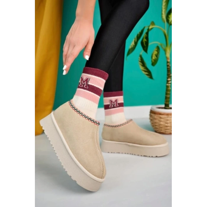 petite ateiler Foyk Bej Süet Bot