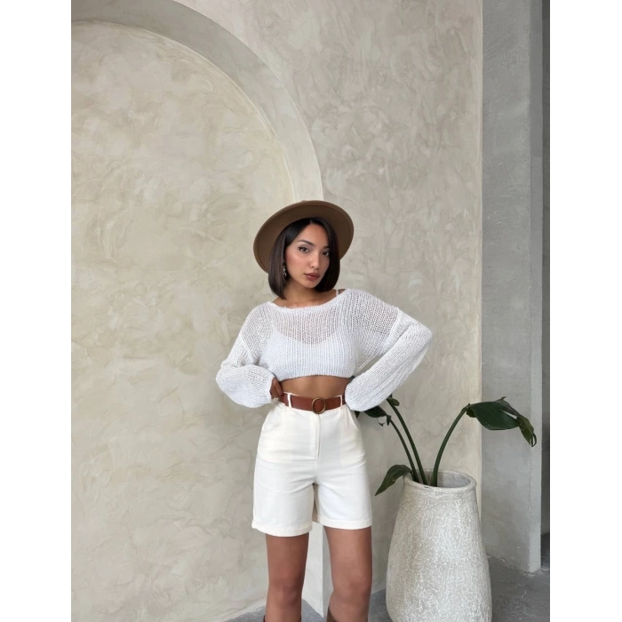 petite ateiler Gabardin kumaş şort