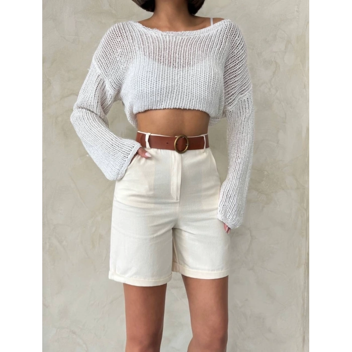 petite ateiler Gabardin kumaş şort