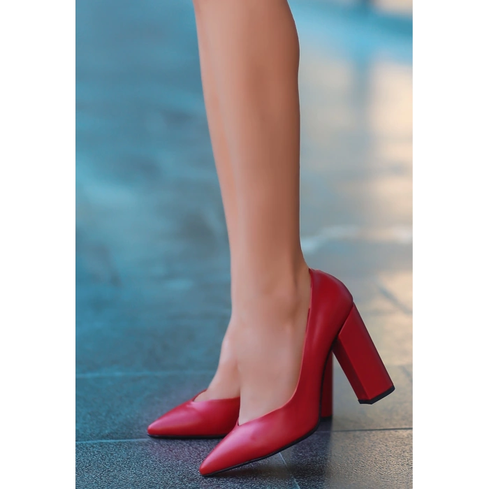 petite ateiler Giort Kırmızı Cilt Topuklu Ayakkabı