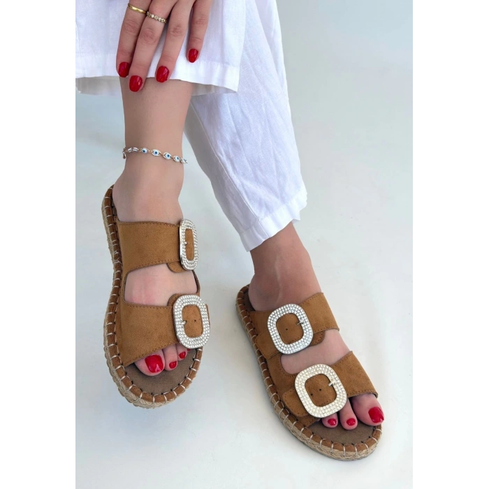 petite ateiler Hertas Vizon Nubuk Tokalı Terlik