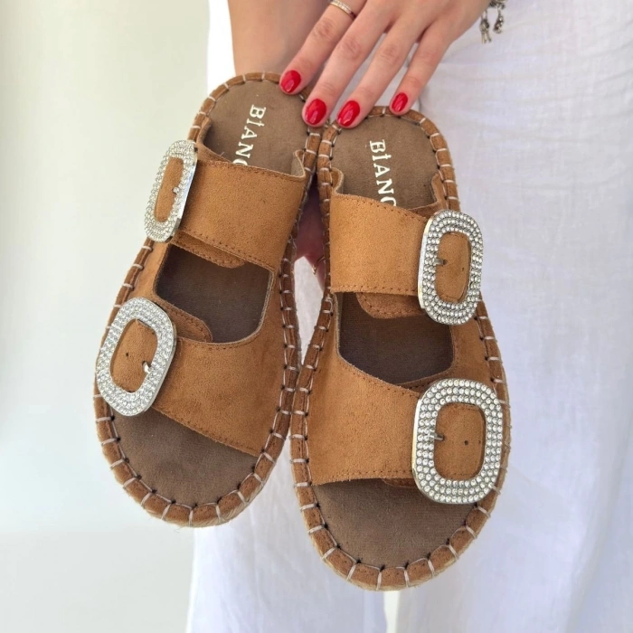 petite ateiler Hertas Vizon Nubuk Tokalı Terlik