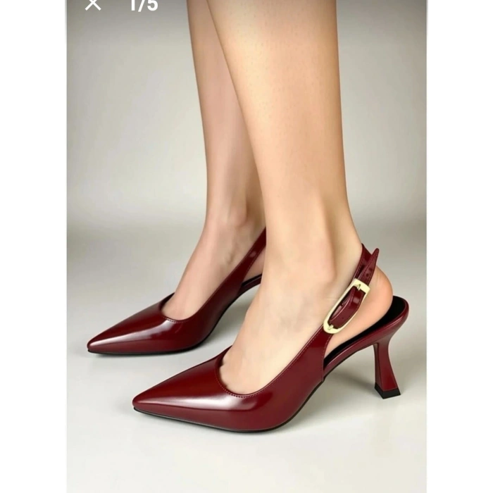 petite ateiler Hies Bordo Rugan Topuklu Ayakkabı