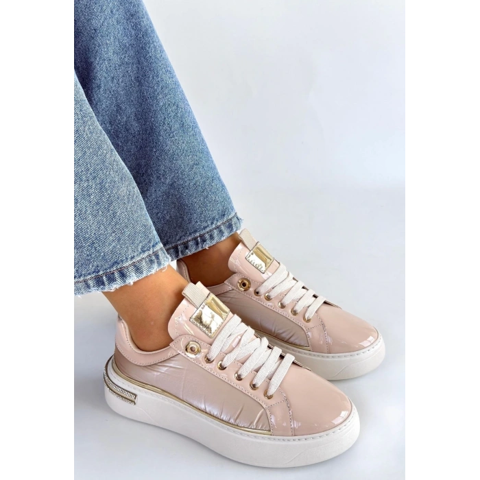 petite ateiler Hley Bej Rugan Paraşüt Detaylı Bağcıklı Spor Ayakkabı