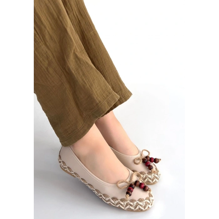 petite ateiler Ilwe Bej Cilt Babet Ayakkabı