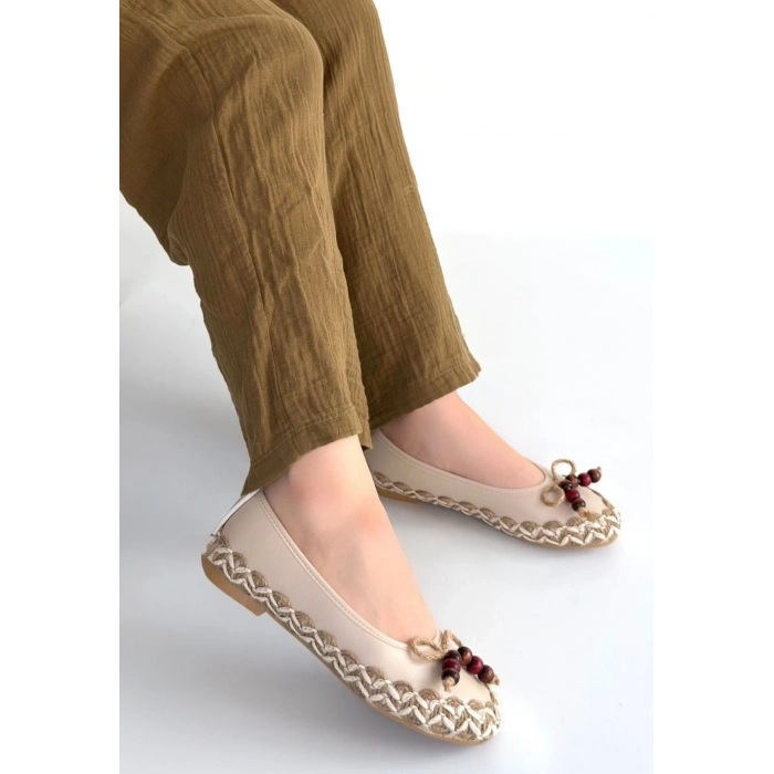 petite ateiler Ilwe Bej Cilt Babet Ayakkabı