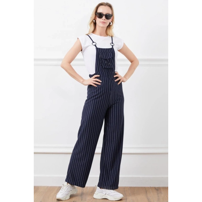 petite ateiler İp askılı beli lastikli tulum