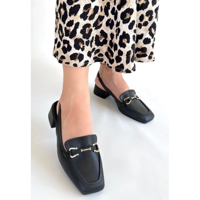 petite ateiler Joone Siyah Cilt Topuklu Ayakkabı