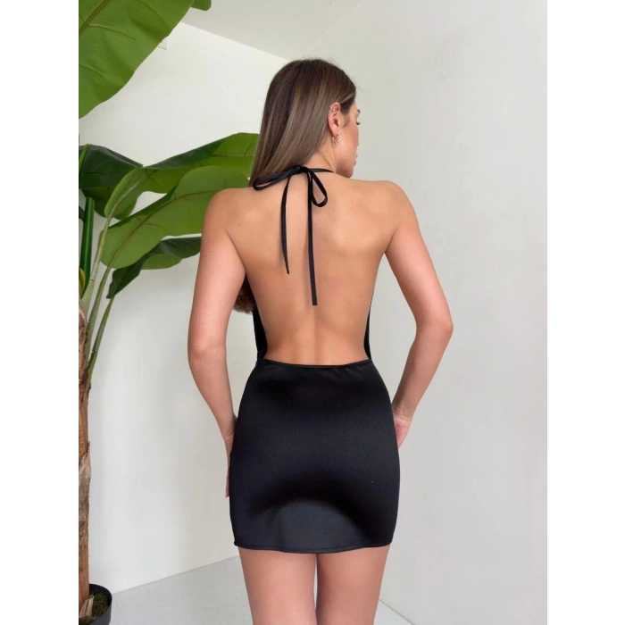 petite ateiler Kadın boyundan ince askılı elbise s3585