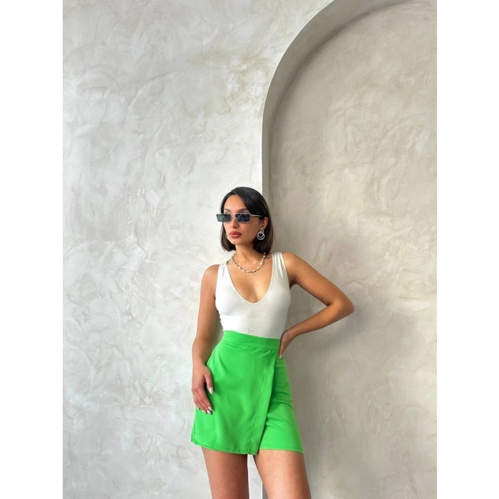 petite ateiler Kapaklı şort etek yeşil s24901