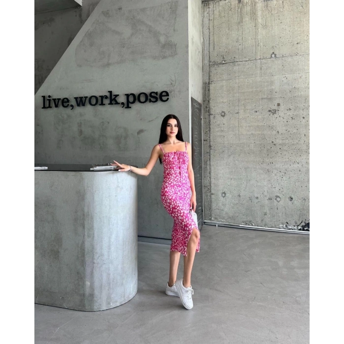 petite ateiler Kaşkorse Desenli askılı elbise