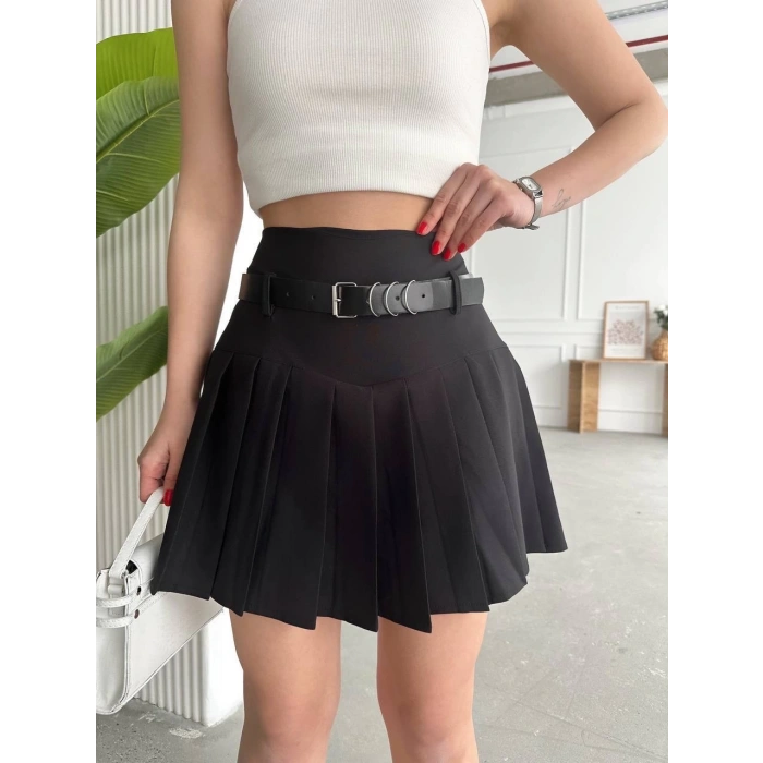 petite ateiler Kemerli pikseli şort etek