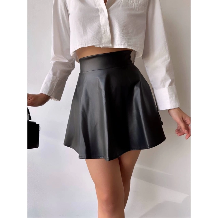 petite ateiler Kısa deri çan etek h26599