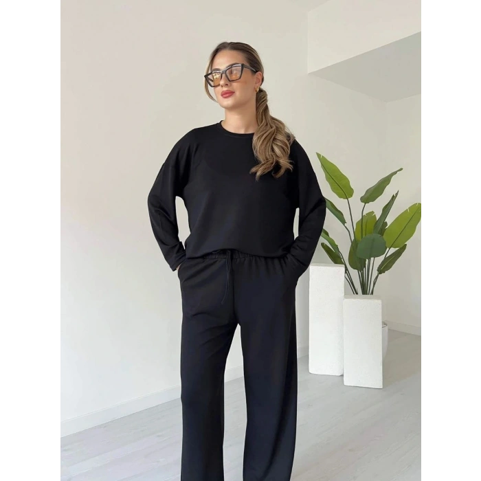 petite ateiler Kollu modal takım siyah