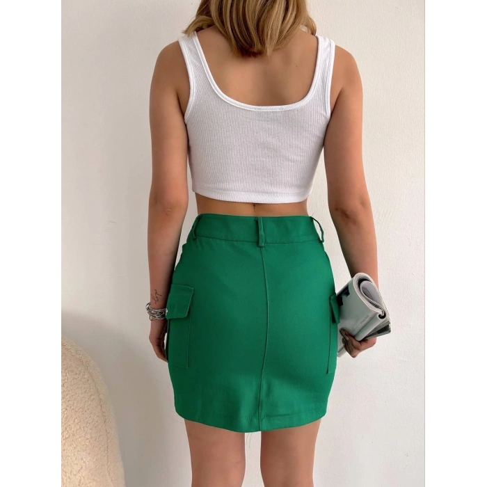 petite ateiler Körüklü cep etek yeşil s24904