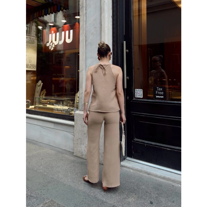 petite ateiler Kruvaze takım ayrobin bej s054