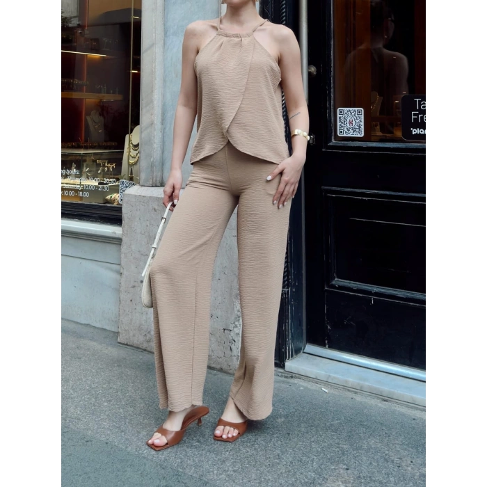 petite ateiler Kruvaze takım ayrobin bej s054