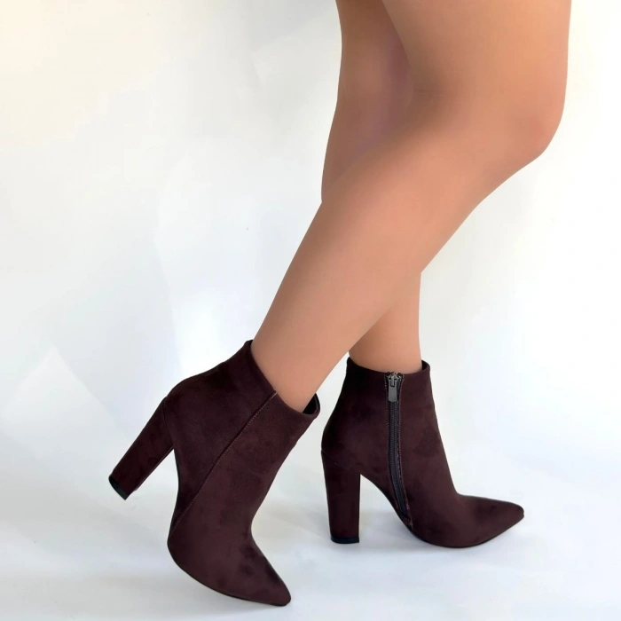 petite ateiler Loora Açık Kahve Süet Topuklu Bot